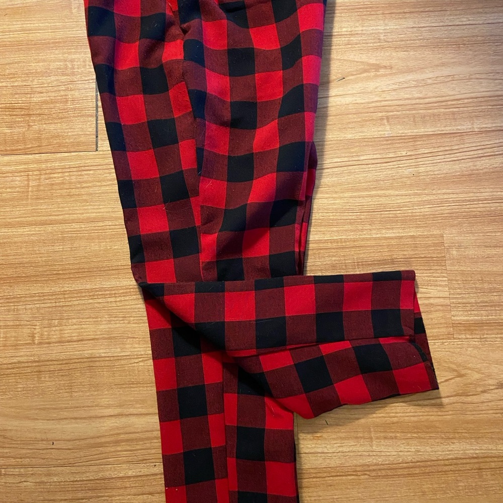 Red and Black Plaid Pants